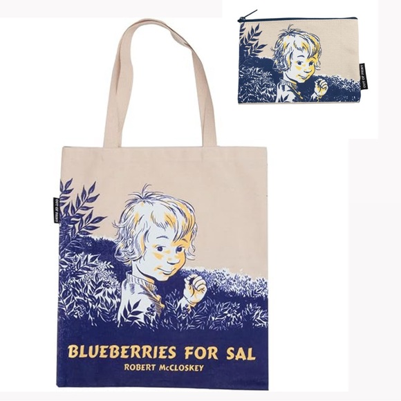 Blueberries for Sal tote bag and pouch bundle - Picture 1 of 8